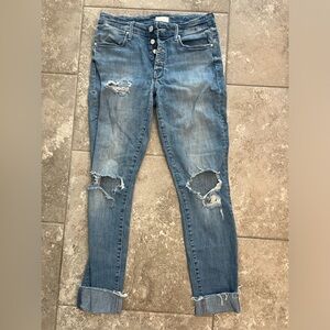 Mother Distressed Cropped Women’s Jeans Size 26